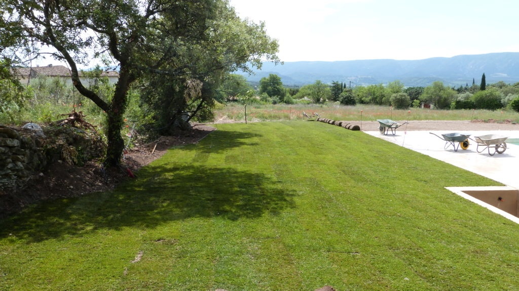 gazon en plaques Gordes Vaucluse